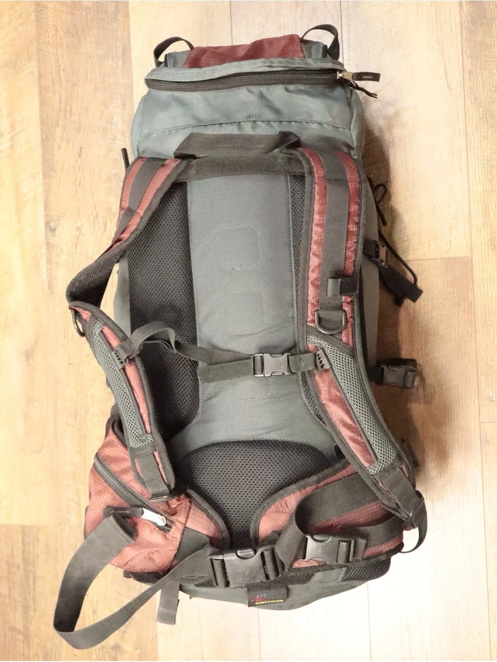 Field & Stream 1871 Large  45L Internal Frame Hiking Backpack - Maroon/Dark Gray